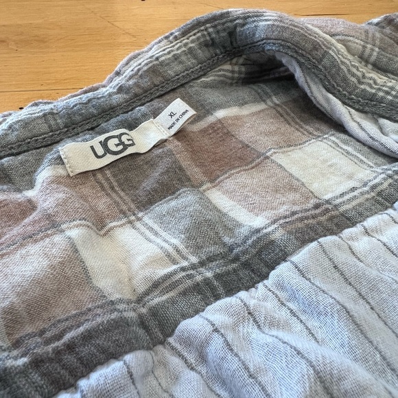 UGG Women’s Plaid Shirt - Relaxed Open Back - XL - Picture 5 of 7